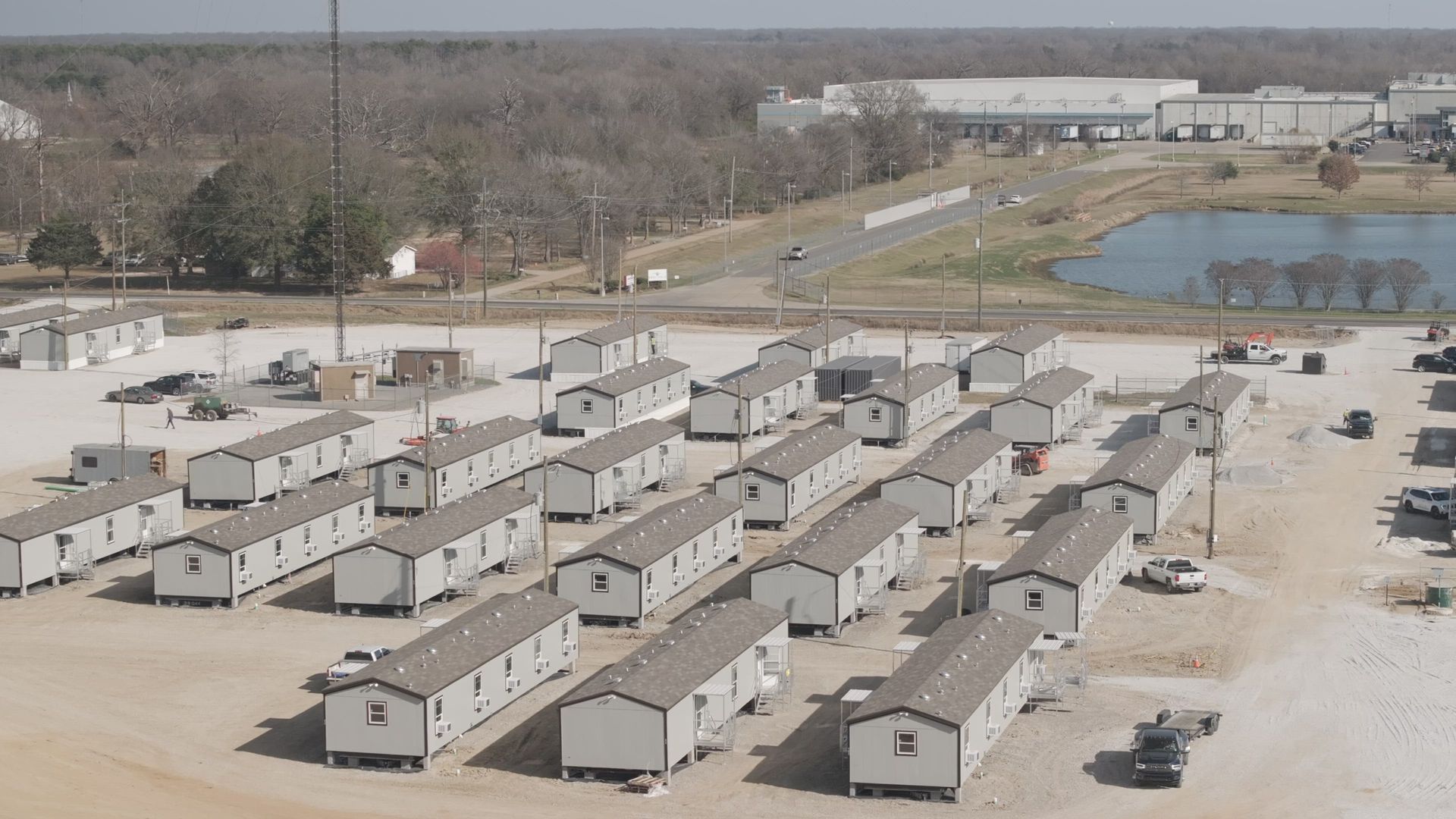 Aerial view of Corporate Mobile Housing’s Dunn Village